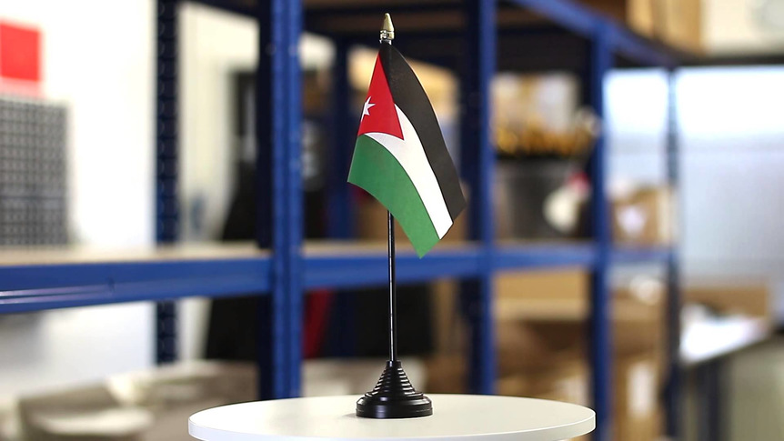 Jordanien - Tischflagge 10 x 15 cm