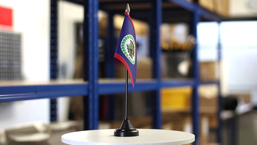 Belize - Mini drapeau de table 10 x 15 cm