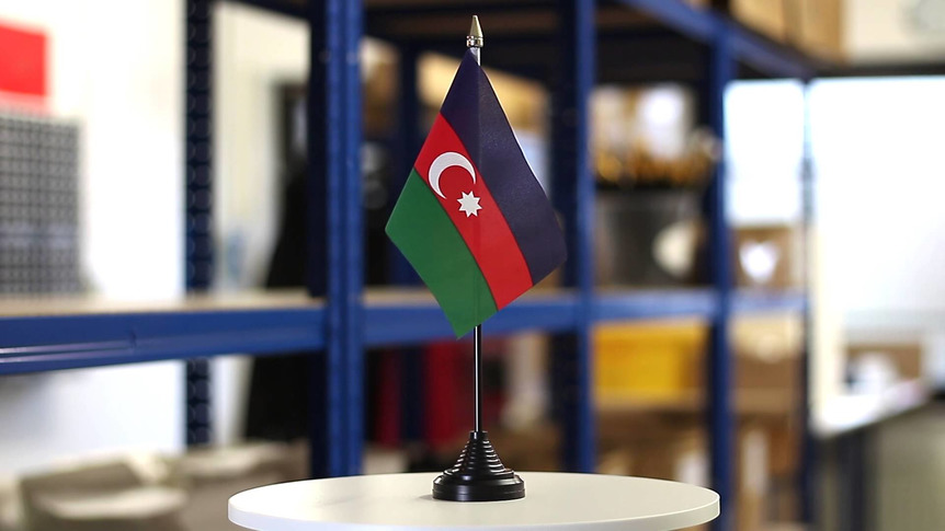 Azerbaijan - Table Flag 4x6"