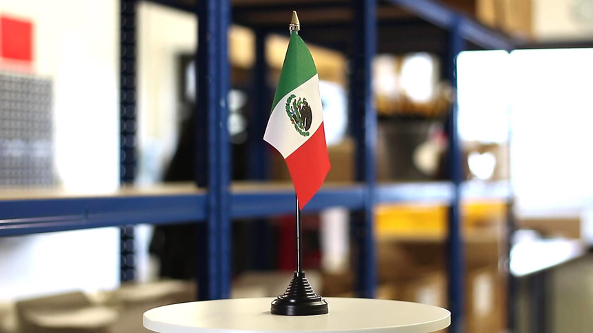 Mexique - Mini drapeau de table 10 x 15 cm