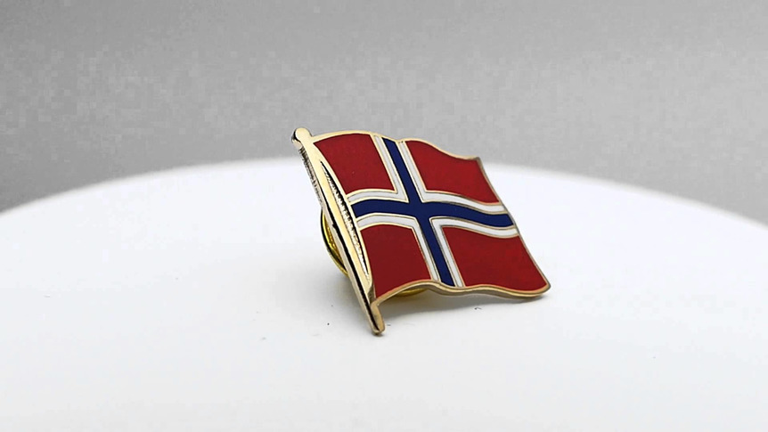 Norwegen - Flaggen Pin 2 x 2 cm