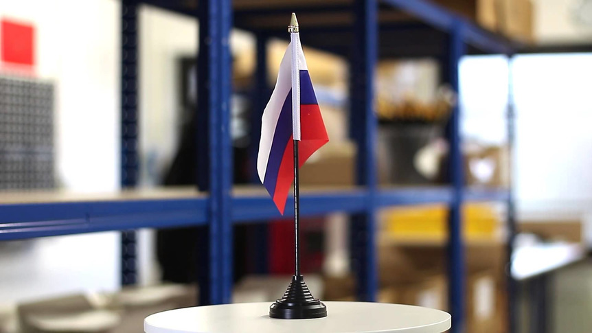 Russie - Mini drapeau de table 10 x 15 cm