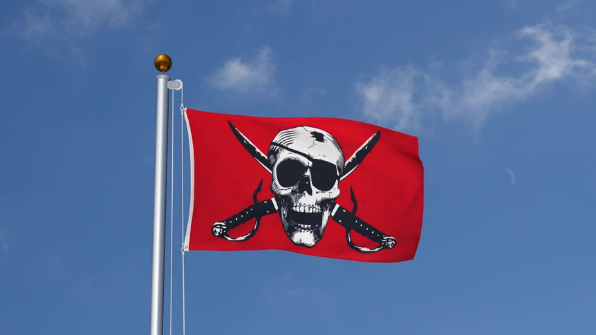 Crimson Pirate - 3x5 ft Flag