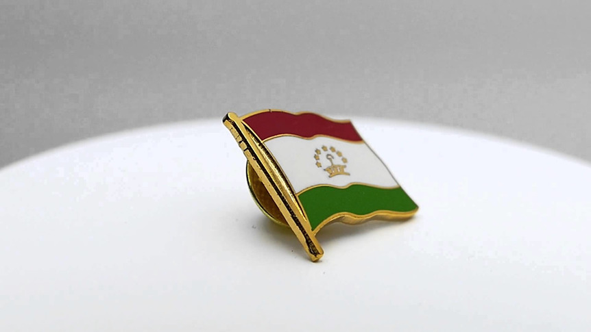 Tadjikistan - Pin's drapeau 2 x 2 cm