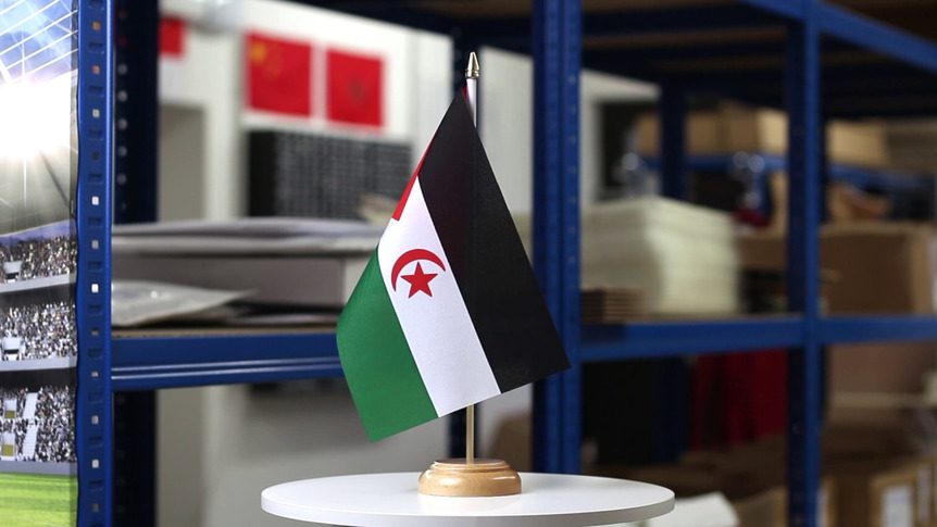 Western Sahara - Table Flag 6x9", wooden