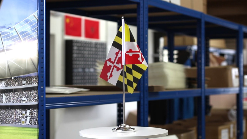 Maryland - Satin Tischflagge 15 x 22 cm