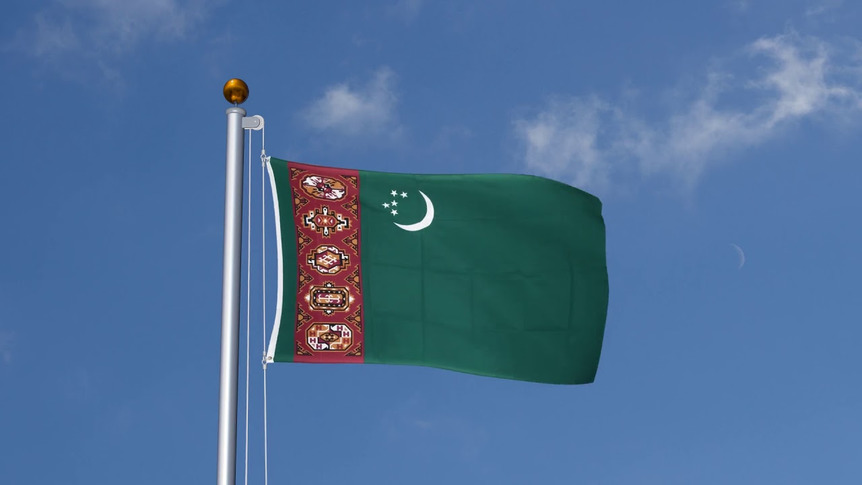 Turkmenistan - 3x5 ft Flag