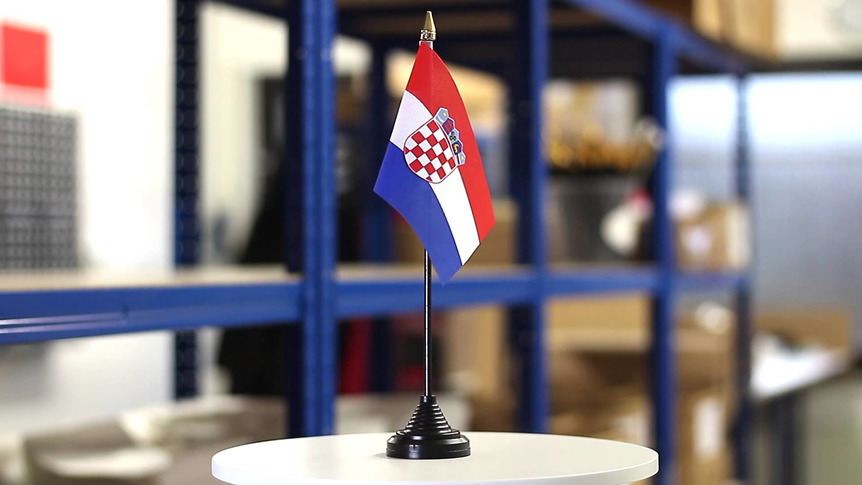 Kroatien - Tischflagge 10 x 15 cm