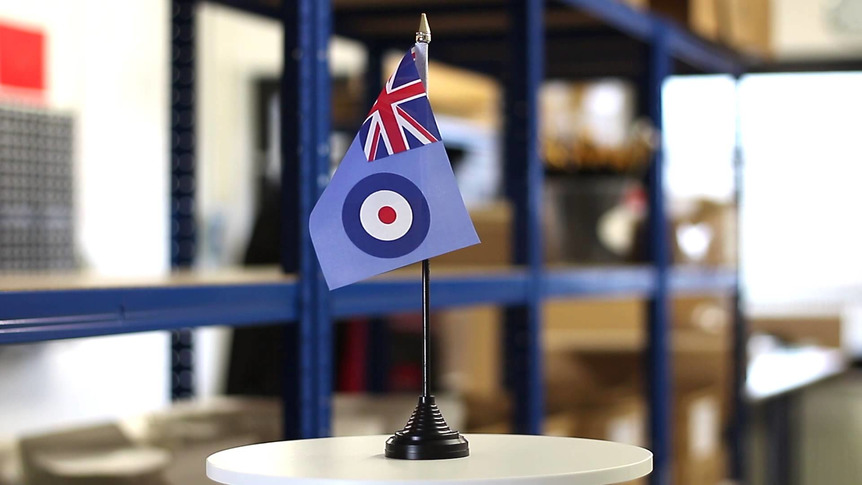 Royal Air Force - Mini drapeau de table 10 x 15 cm