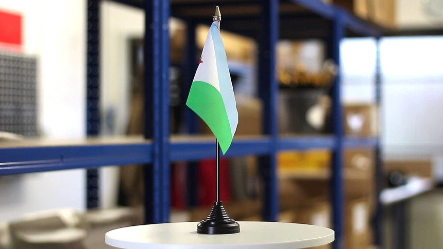 Djibouti - Mini drapeau de table 10 x 15 cm