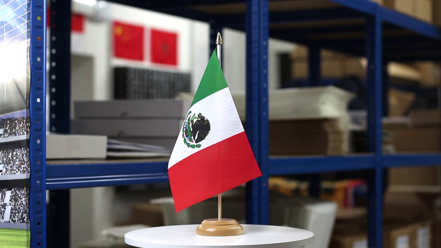 Mexico - Table Flag 6x9", wooden
