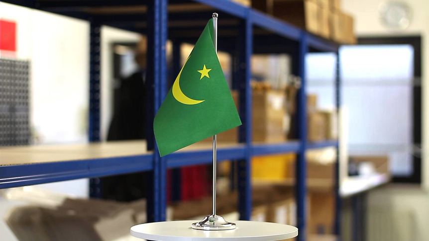 Mauritania - Satin Table Flag 6x9"