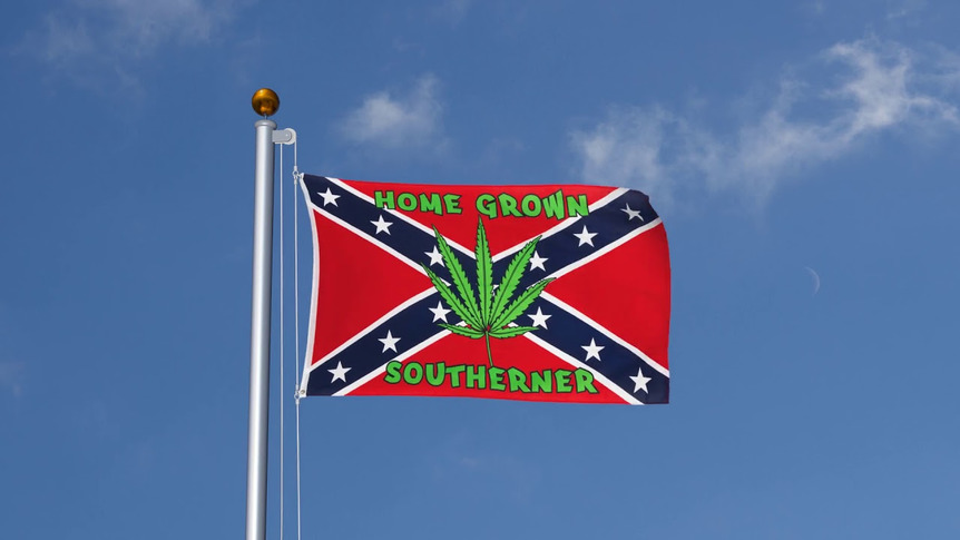 USA Südstaaten Home Grown Southerner - Flagge 90 x 150 cm