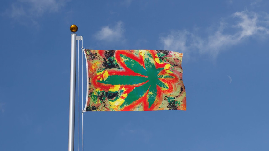 Marijuana Peace - Flagge 90 x 150 cm