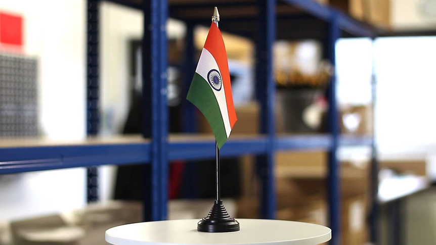 Inde - Mini drapeau de table 10 x 15 cm