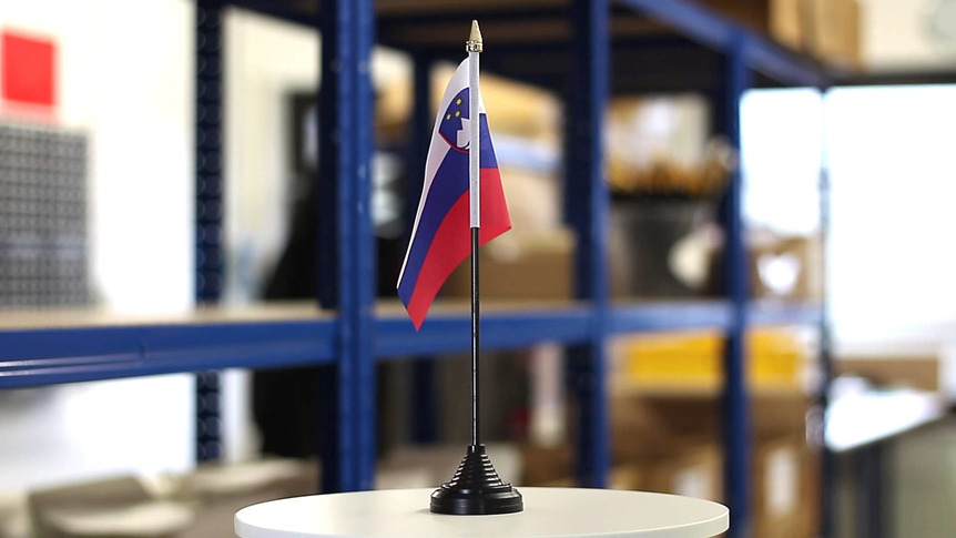 Slovénie - Mini drapeau de table 10 x 15 cm