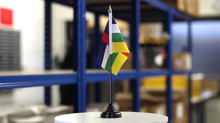 République Centrafricaine - Mini drapeau de table 10 x 15 cm