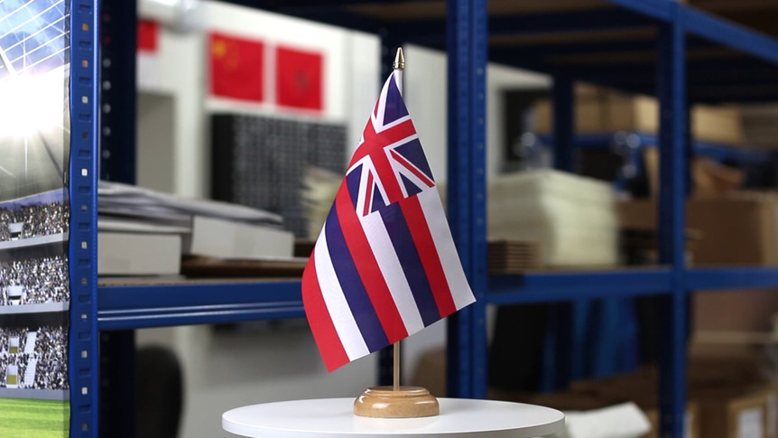 Hawaii - Table Flag 6x9", wooden