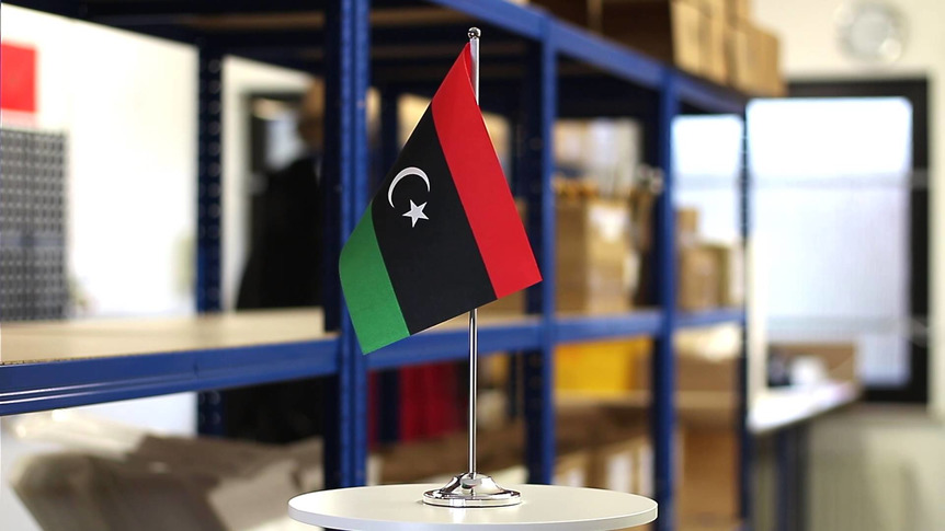 Libyen Königreich 1951-1969 - Satin Tischflagge 15 x 22 cm
