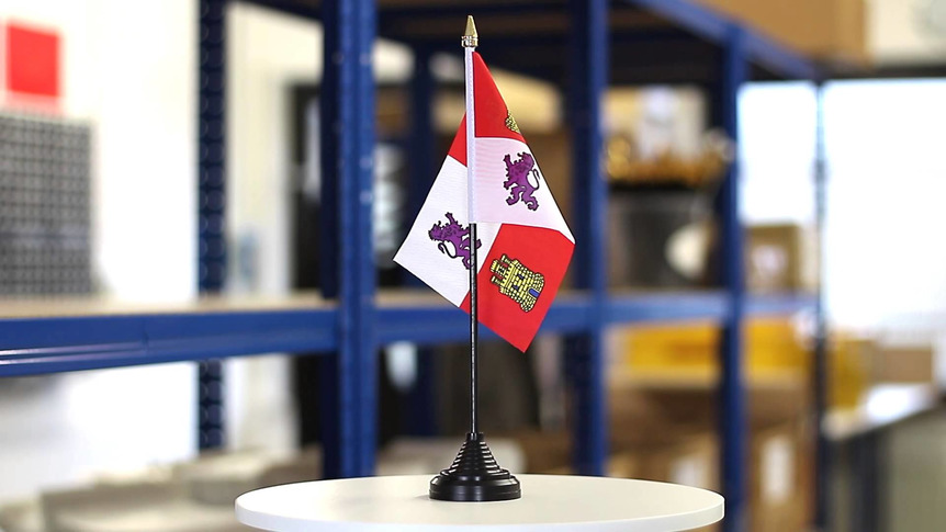 Castille-et-Léon - Mini drapeau de table 10 x 15 cm