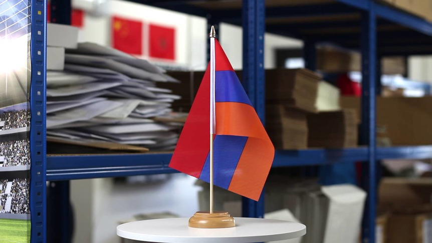 Armenia - Table Flag 6x9", wooden