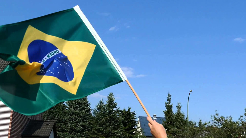 Brésil - Drapeau sur hampe PRO 60 x 90 cm