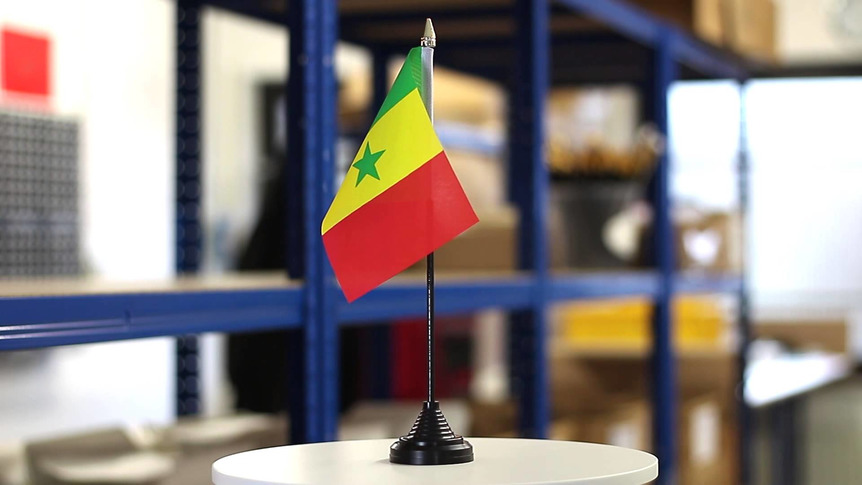 Sénégal - Mini drapeau de table 10 x 15 cm