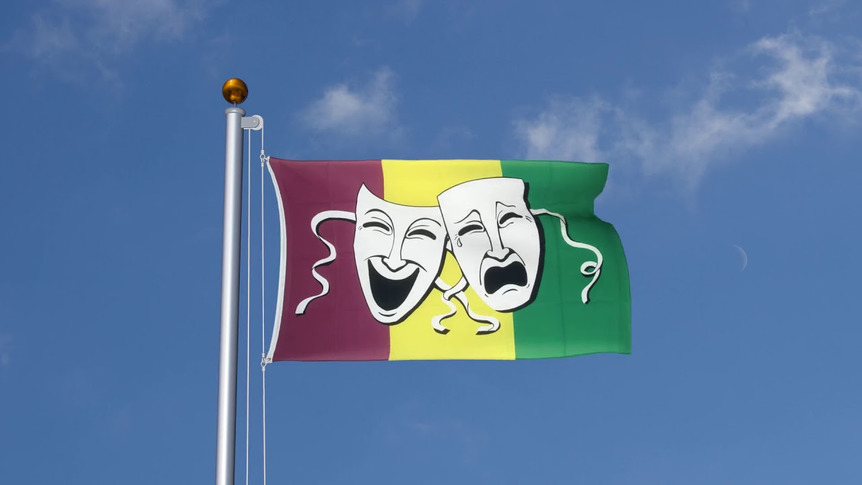 Comedy & Tragedy - 3x5 ft Flag