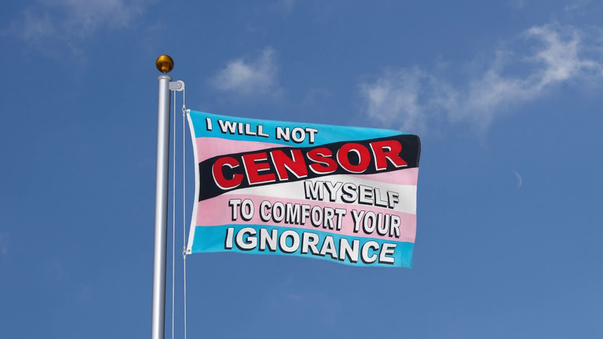 Transgender Censor - Flagge 90 x 150 cm