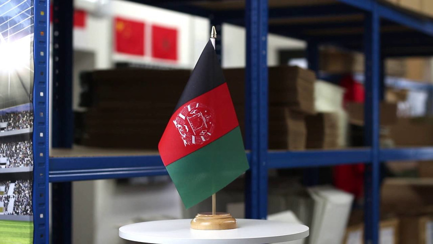 Afghanistan - Holz Tischflagge 15 x 22 cm