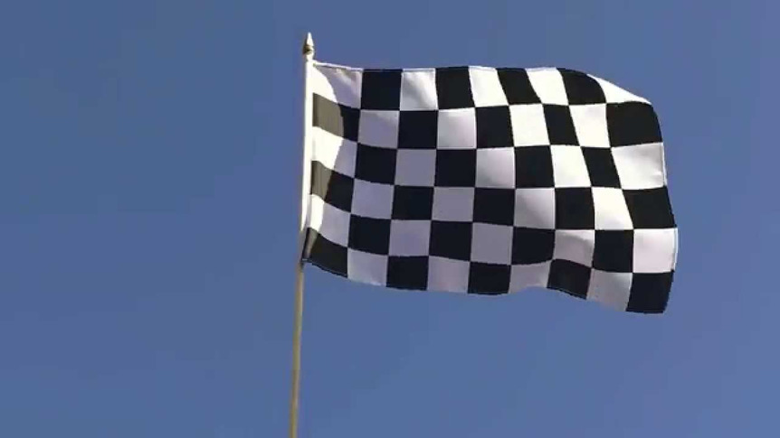 Checkered - Hand Waving Flag 12x18"