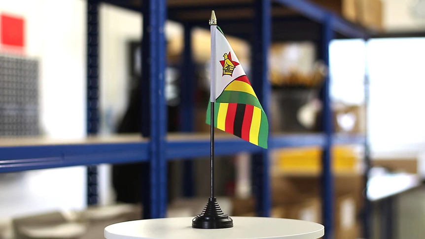 Zimbabwe - Mini drapeau de table 10 x 15 cm