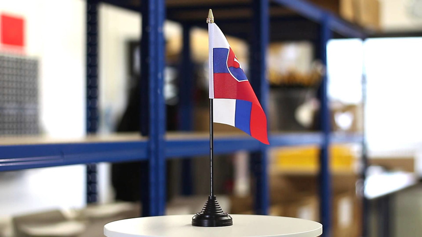 Slovaquie - Mini drapeau de table 10 x 15 cm