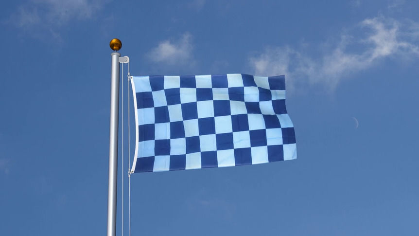Checkered Blue-Blue - 3x5 ft Flag