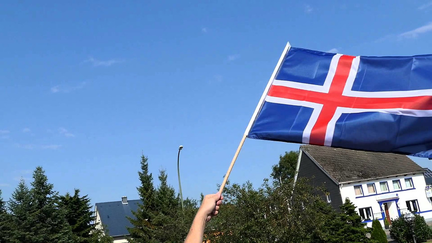 Iceland - Hand Waving Flag PRO 2x3 ft