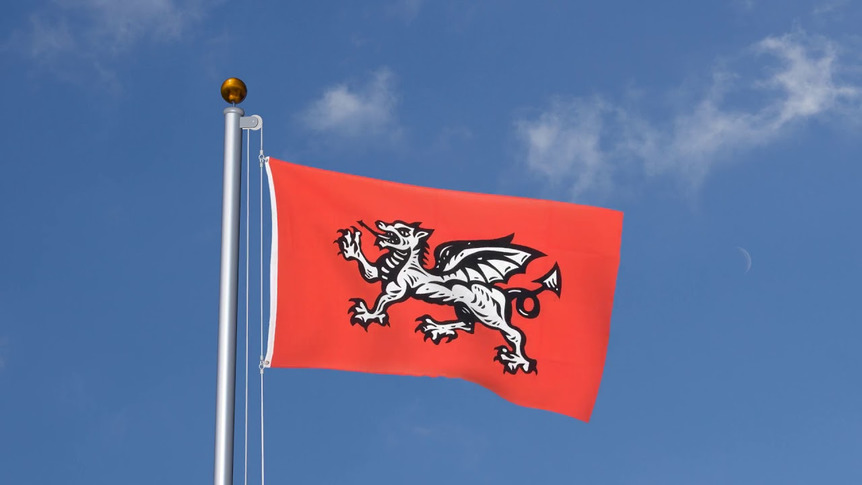 England Weißer Drache - Flagge 90 x 150 cm