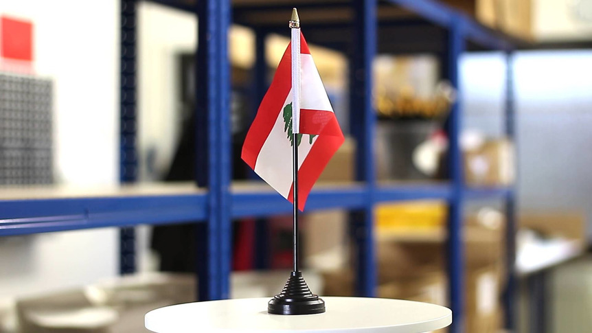 Libanon - Tischflagge 10 x 15 cm