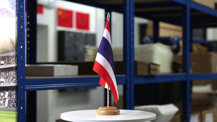 Thailand - Table Flag 6x9", wooden