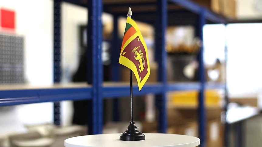 Sri Lanka - Tischflagge 10 x 15 cm