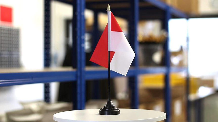 Indonésie - Mini drapeau de table 10 x 15 cm