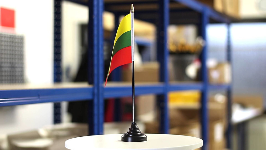 Litauen - Tischflagge 10 x 15 cm