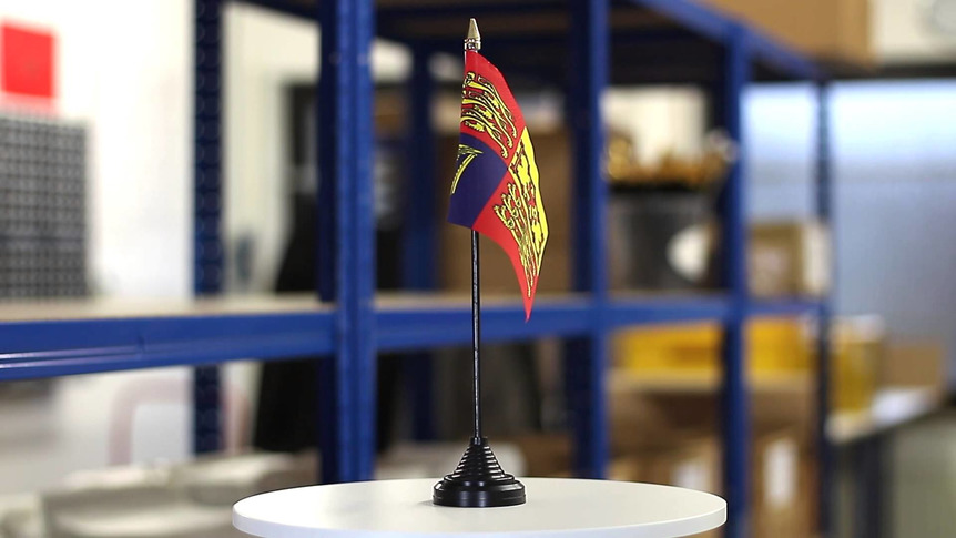 Royal Standard du Royaume-Uni - Mini drapeau de table 10 x 15 cm