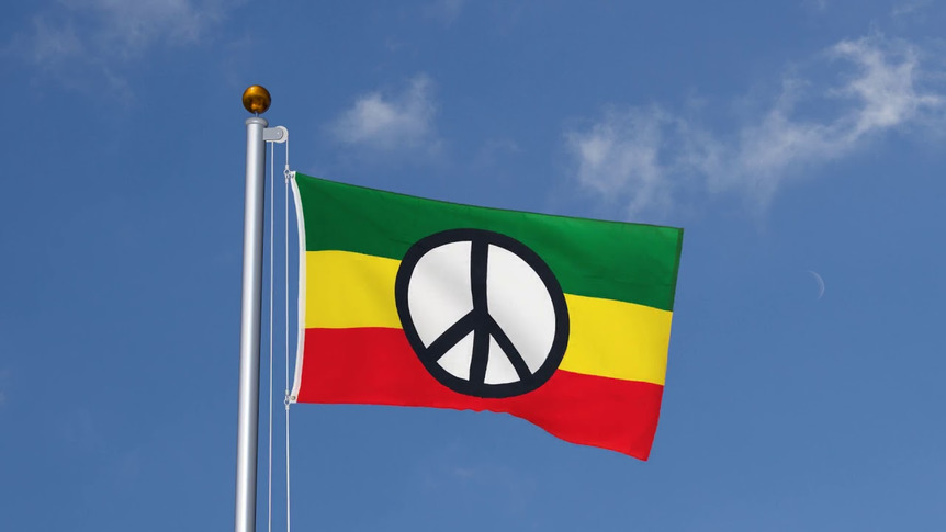Frieden Peace Rasta - Flagge 90 x 150 cm