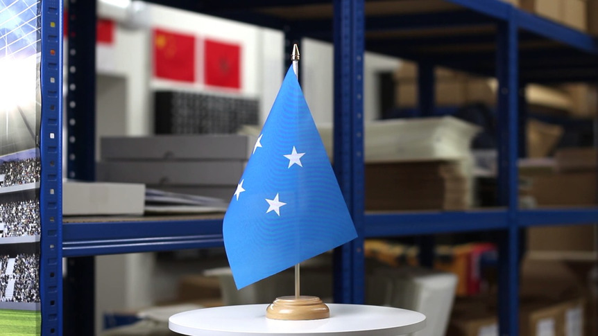 Micronesia - Table Flag 6x9", wooden