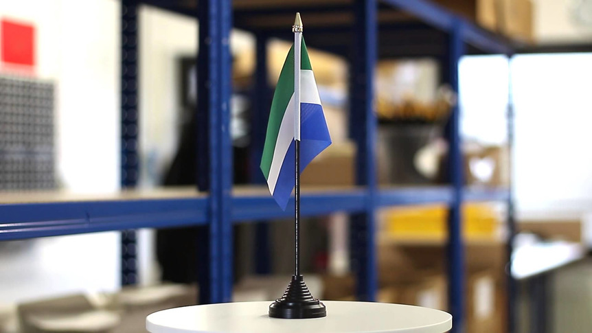 Sierra Leone - Mini drapeau de table 10 x 15 cm
