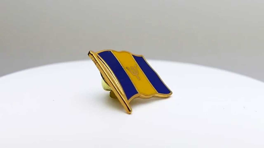 Barbados - Flaggen Pin 2 x 2 cm