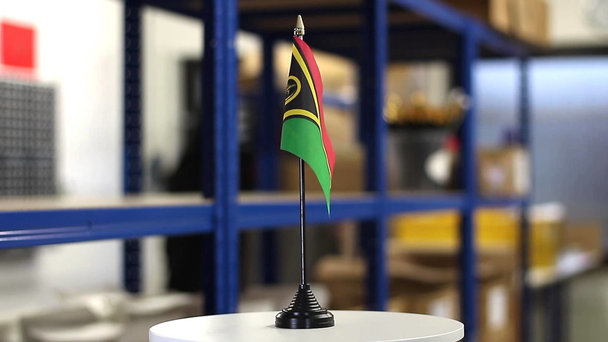 Vanuatu - Mini drapeau de table 10 x 15 cm
