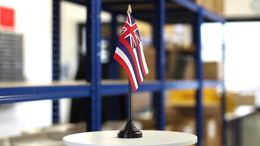 Hawaii - Mini drapeau de table 10 x 15 cm