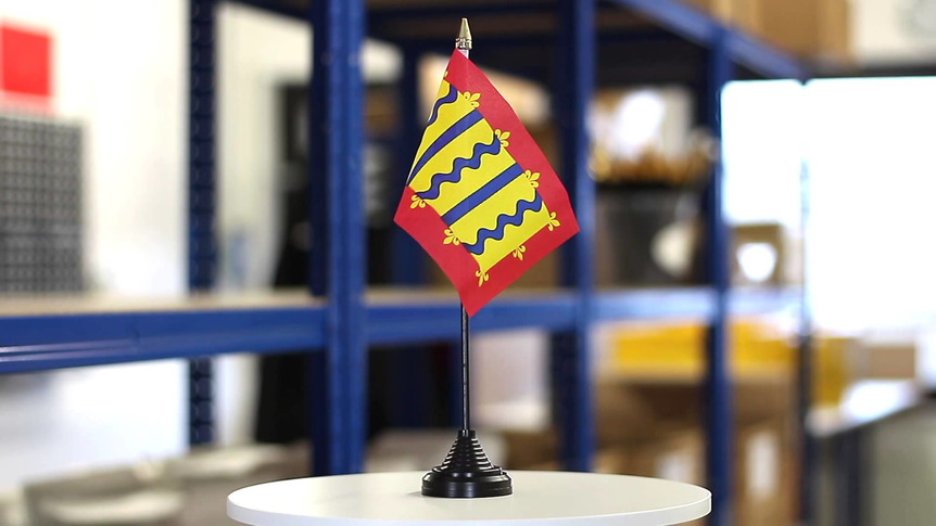 Cambridgeshire - Mini drapeau de table 10 x 15 cm