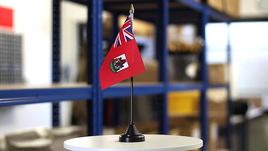 Bermudas - Tischflagge 10 x 15 cm